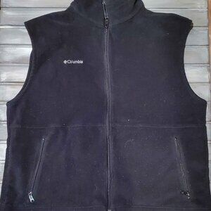 Columbia Vest Mens XXL Black Gorpcore Outdoors Zip Up Pockets Lightweight Vest